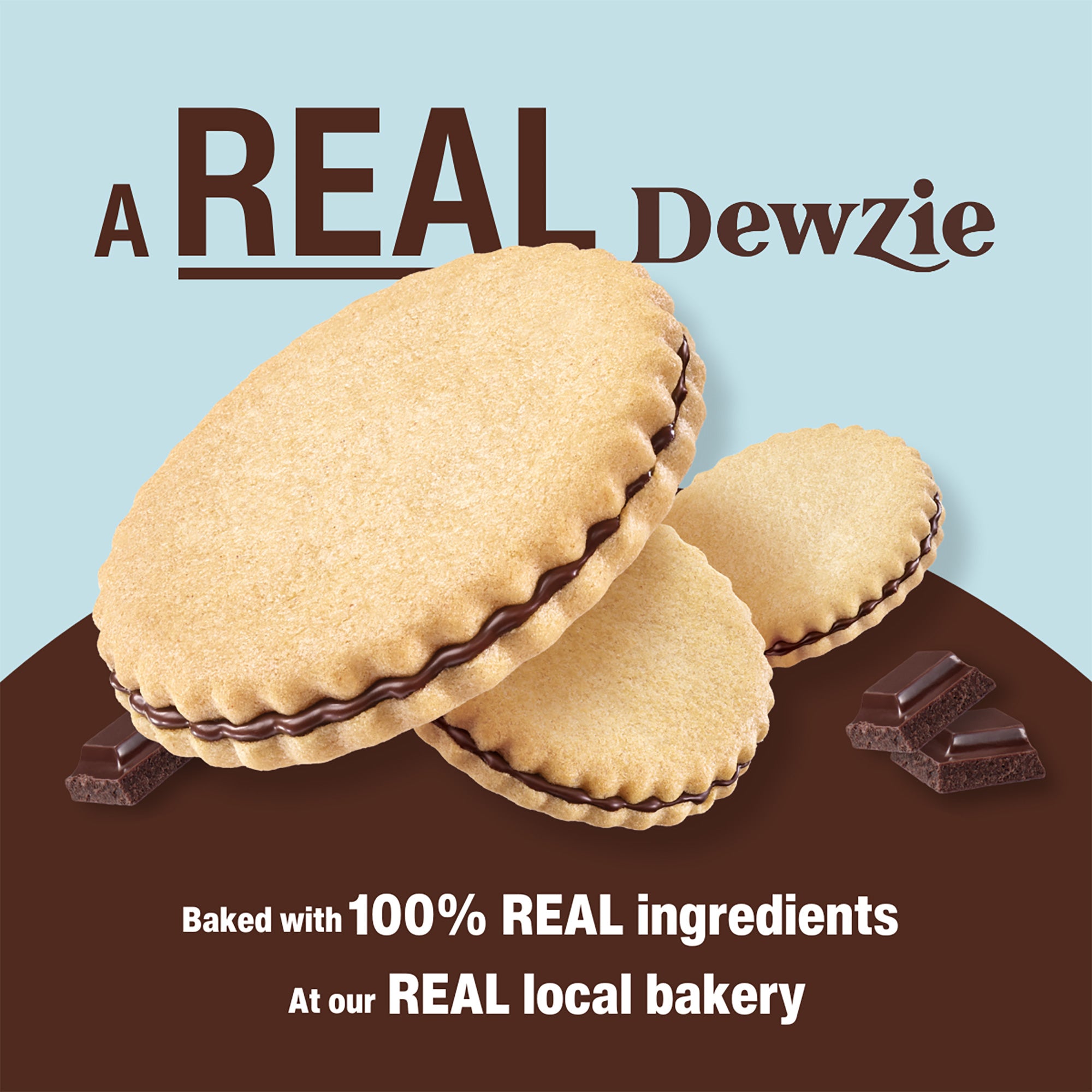 Original Chocolate Dewzies Layered Cookies