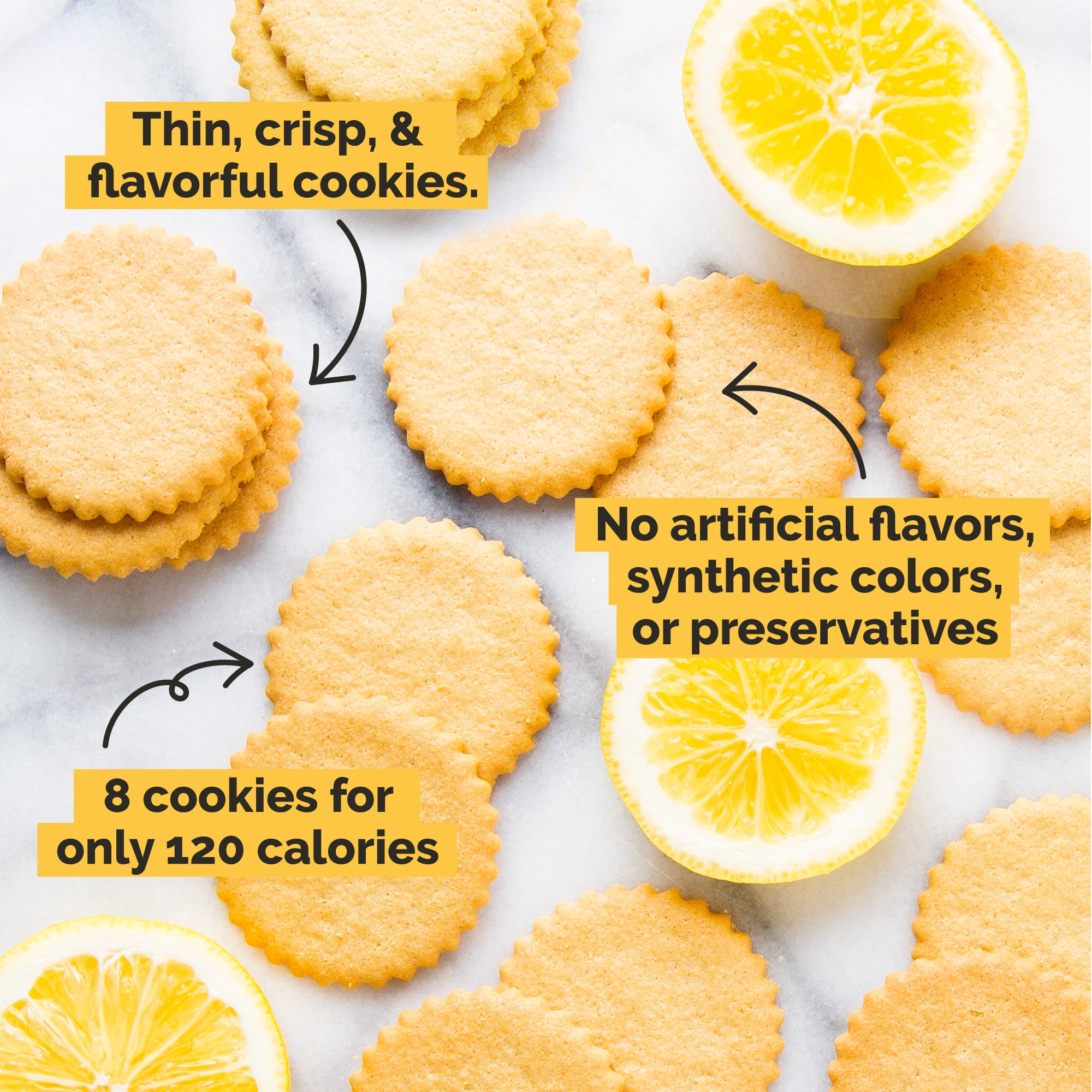 Meyer Lemon Moravian Cookie Thins Tube
