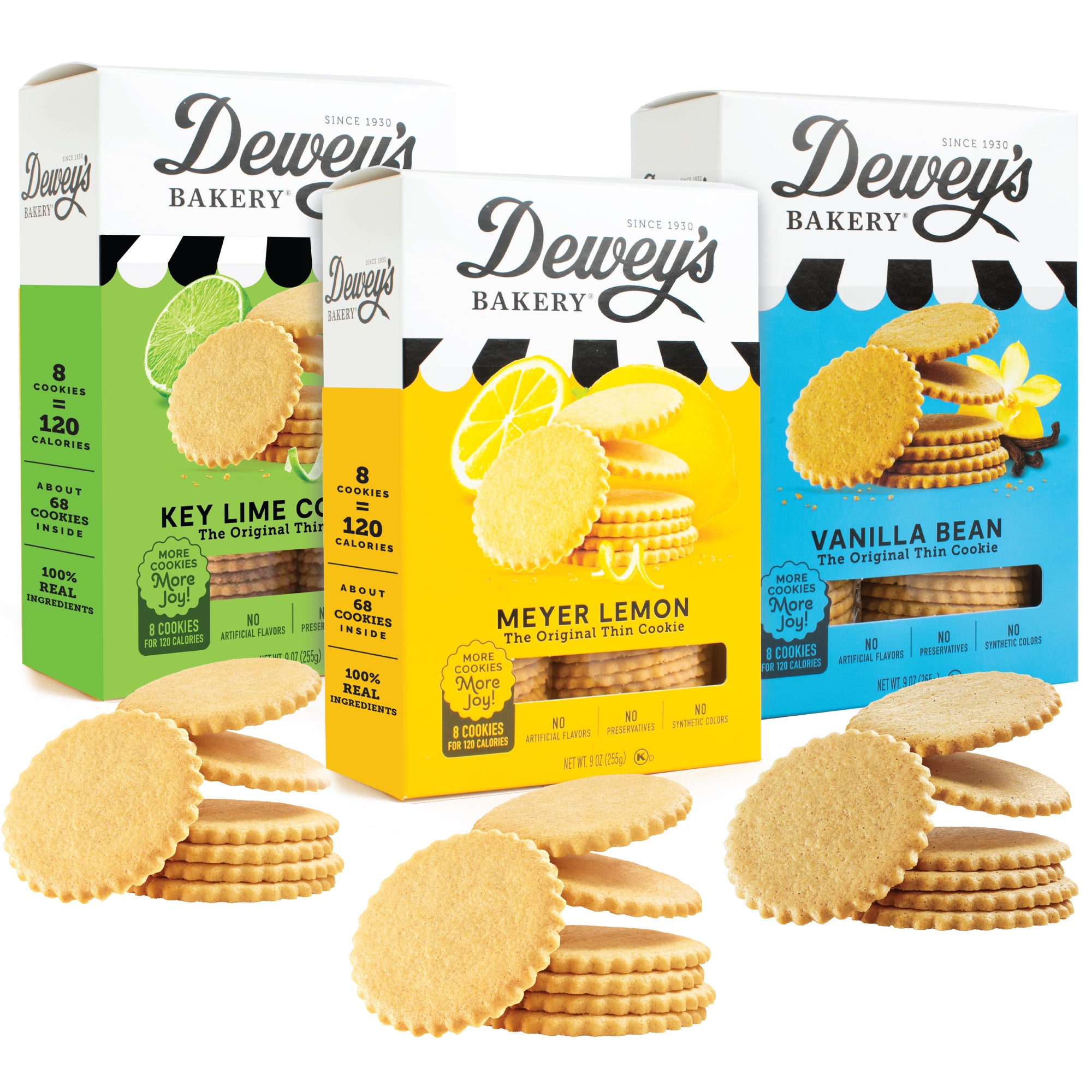 Meyer Lemon, Key Lime and Vanilla Bean Cookies, 3 9oz boxes