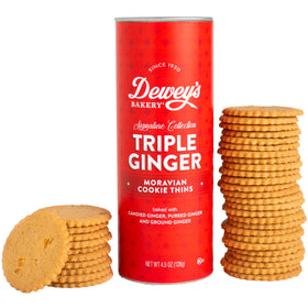 Triple Ginger Moravian Cookie Thins Tube