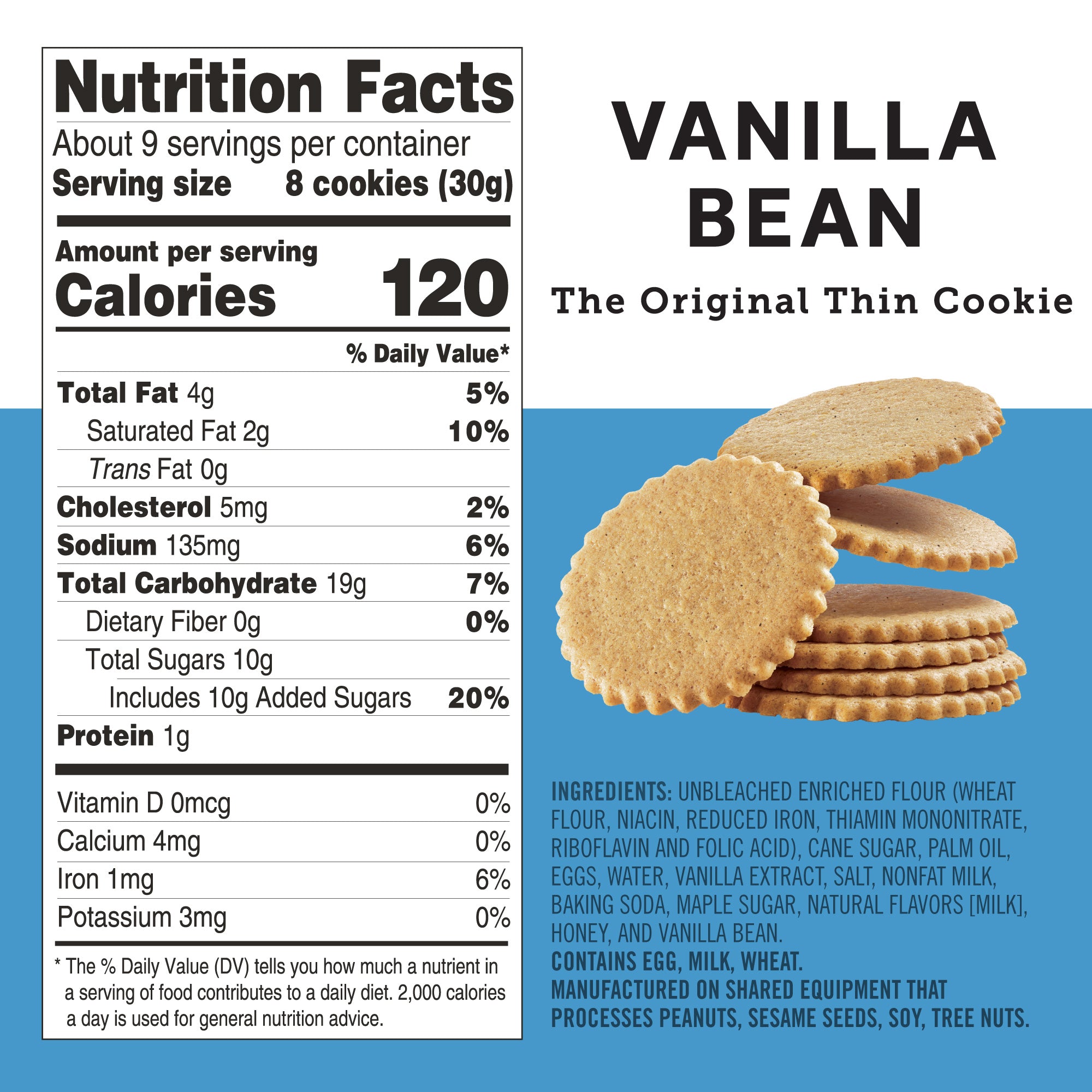 Meyer Lemon, Key Lime and Vanilla Bean Cookies, 3 9oz boxes