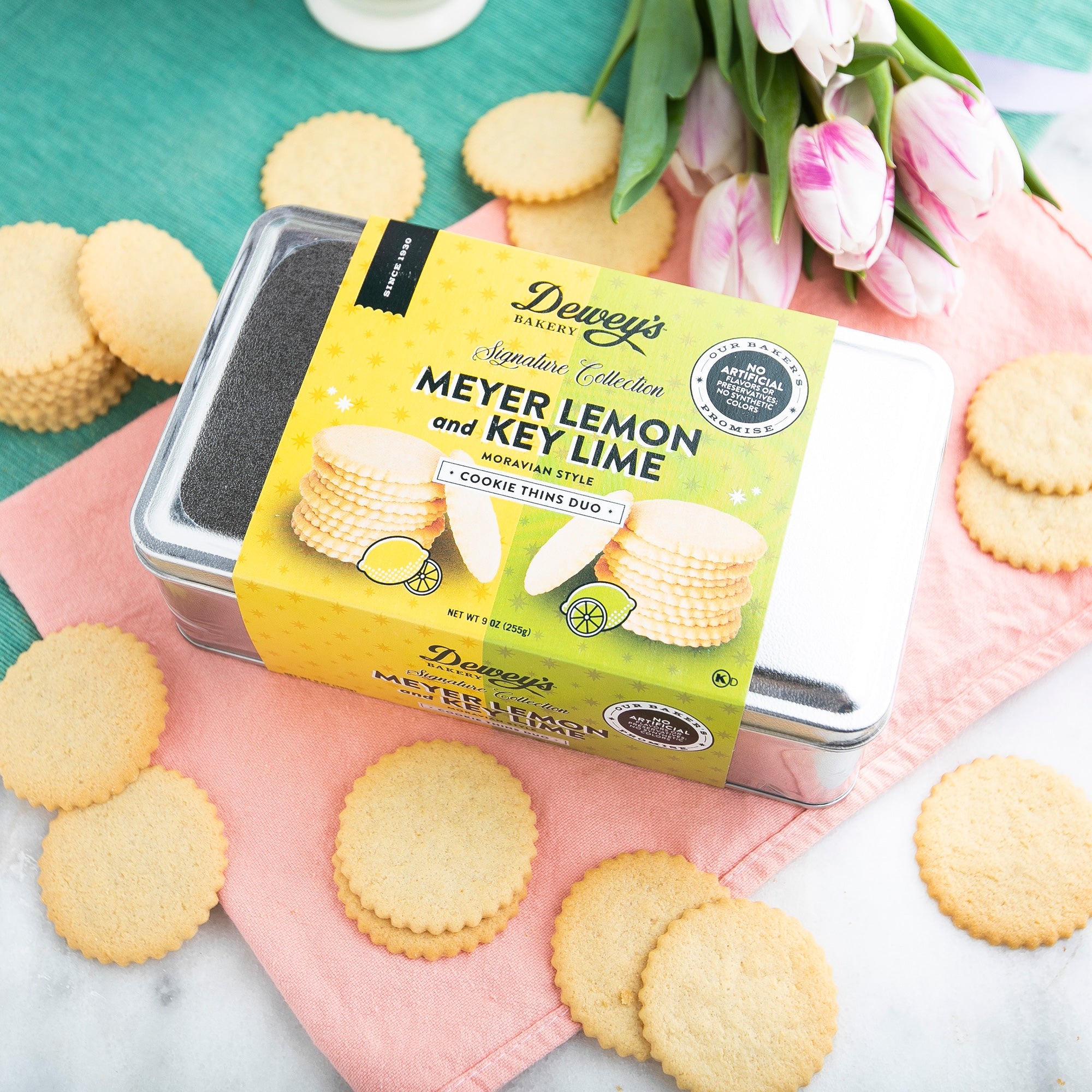 Meyer Lemon and Key Lime Moravian Cookie Gift Tin