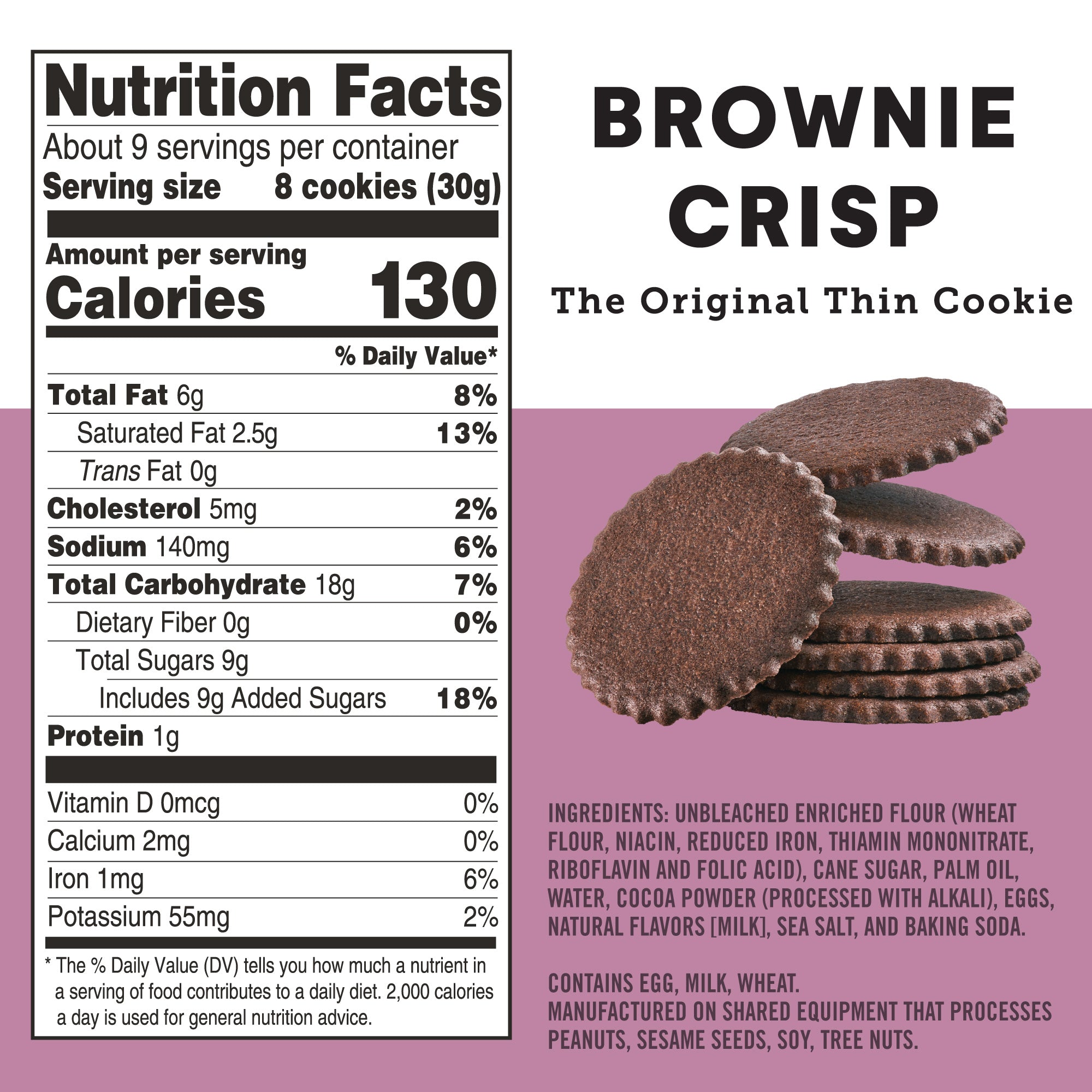Brownie Crisp Cookies, 9oz