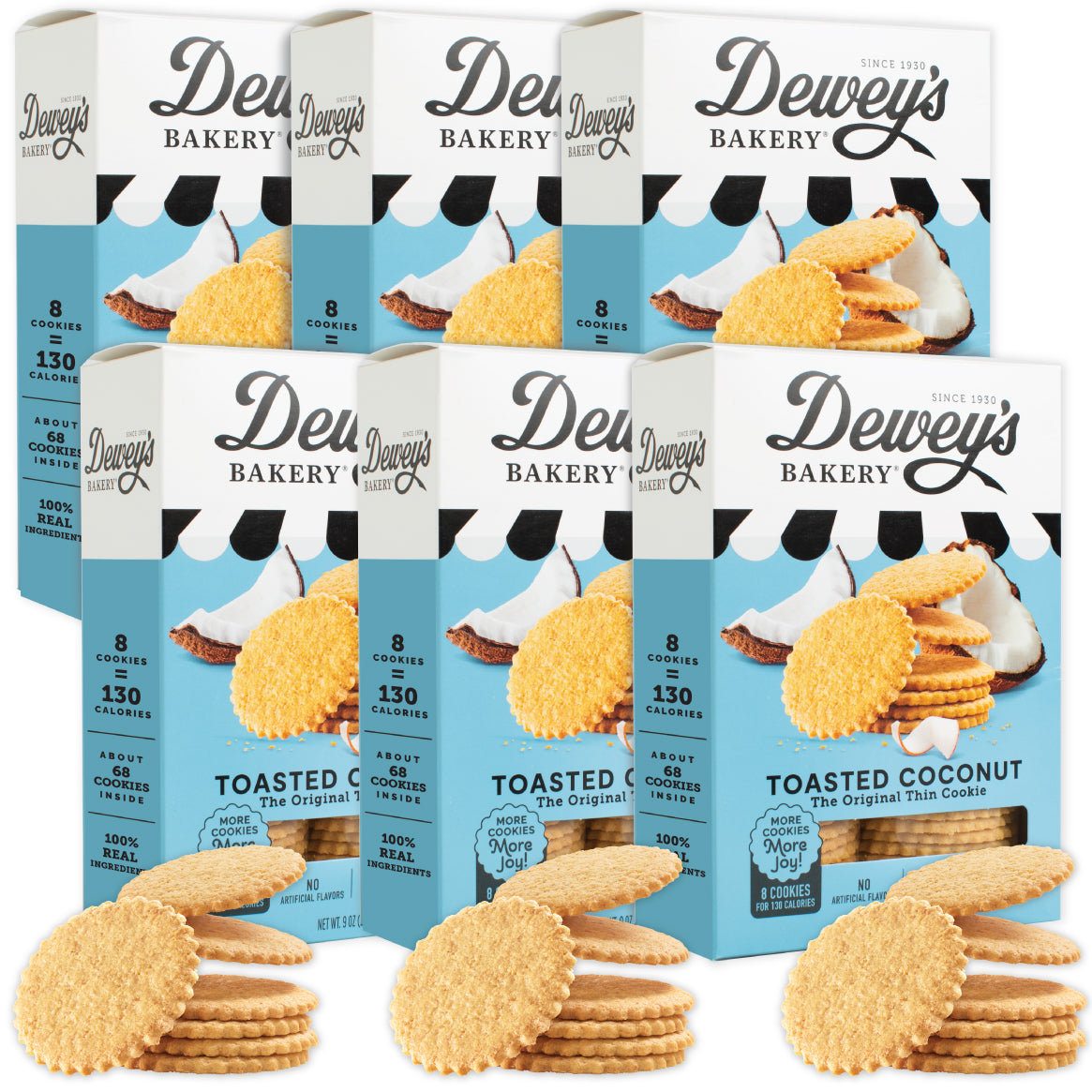 Toasted Coconut Cookies 6-Pack, 3.4 lbs (54oz)