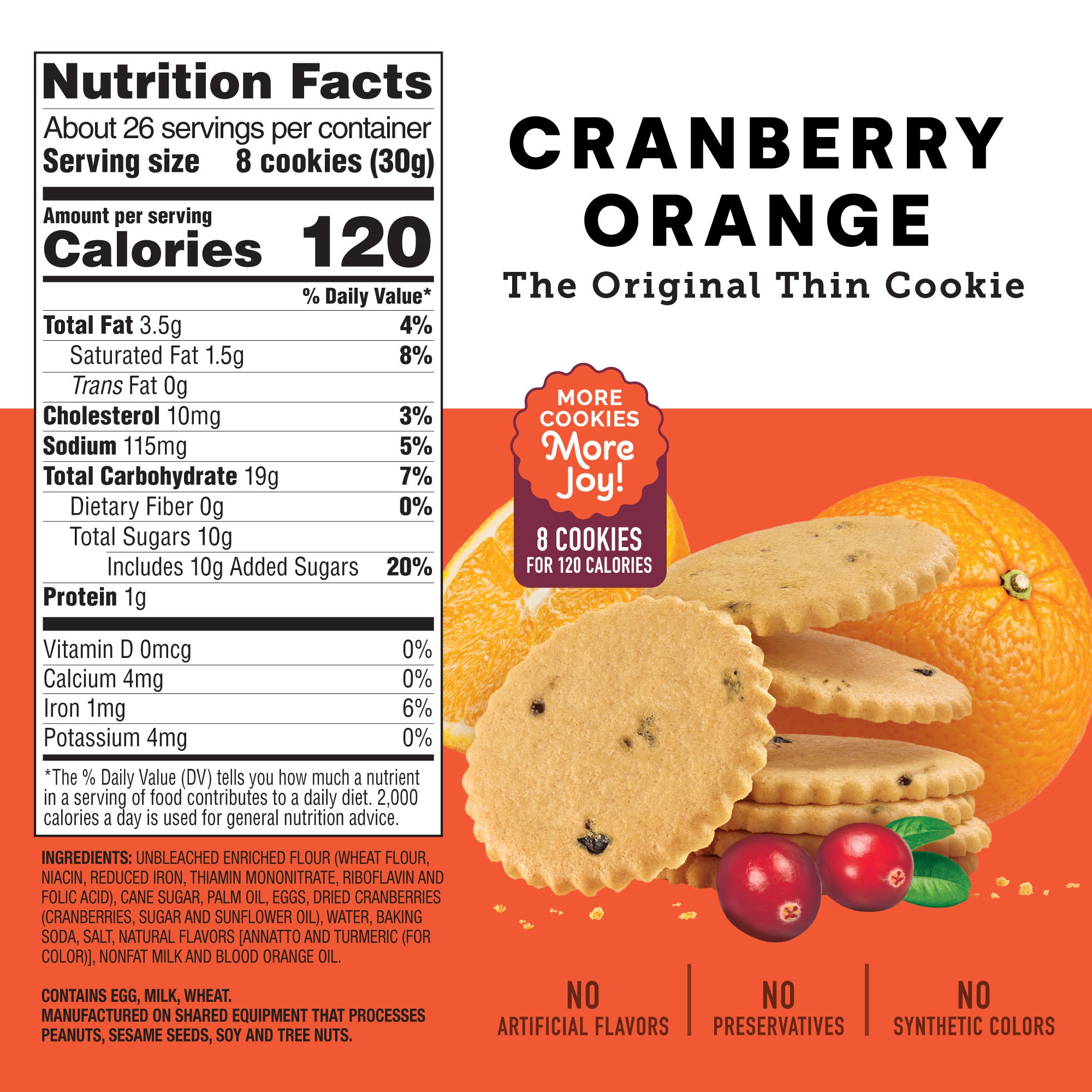 Cranberry Orange Cookies, 28-oz Club Pack
