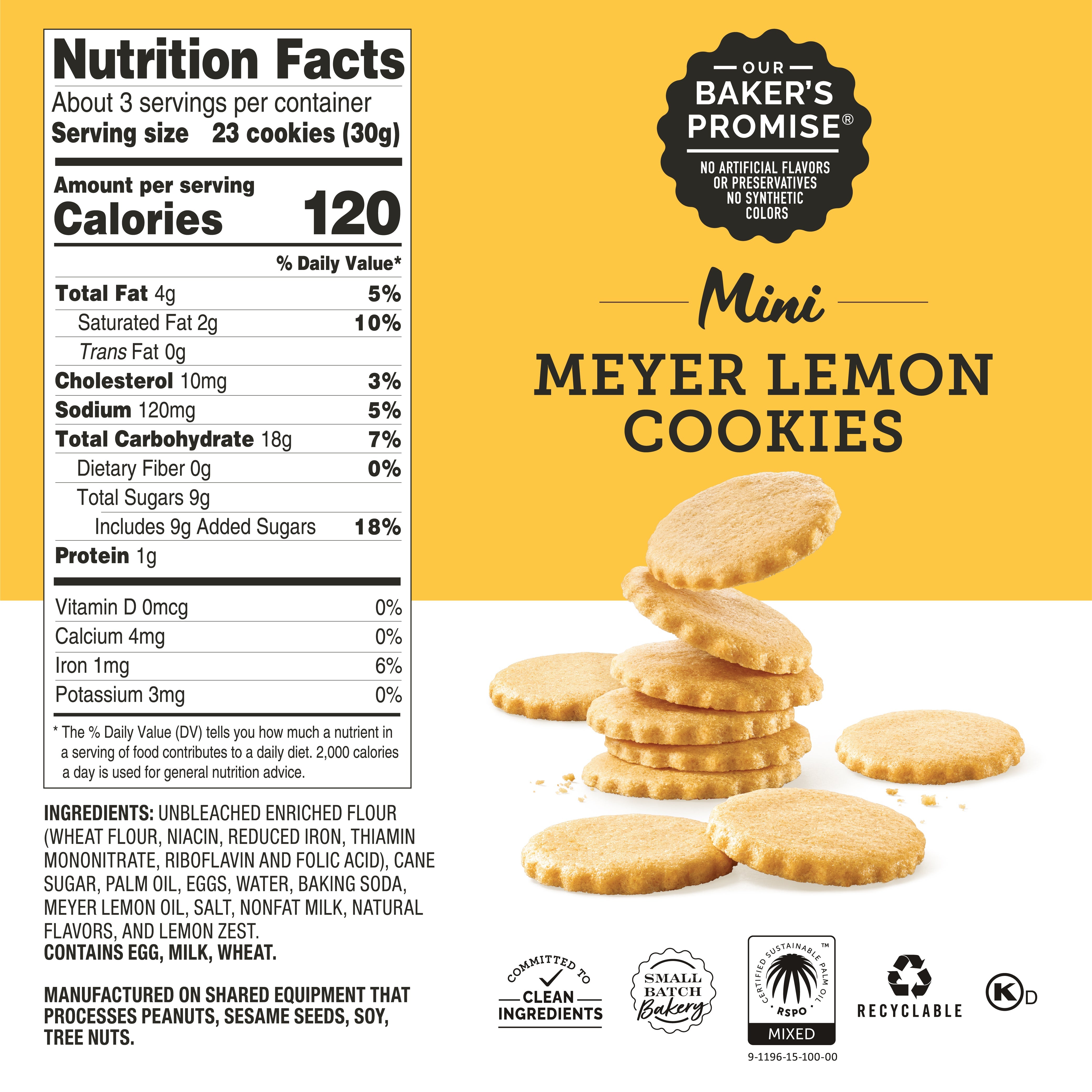 Mini Meyer Lemon Cookies