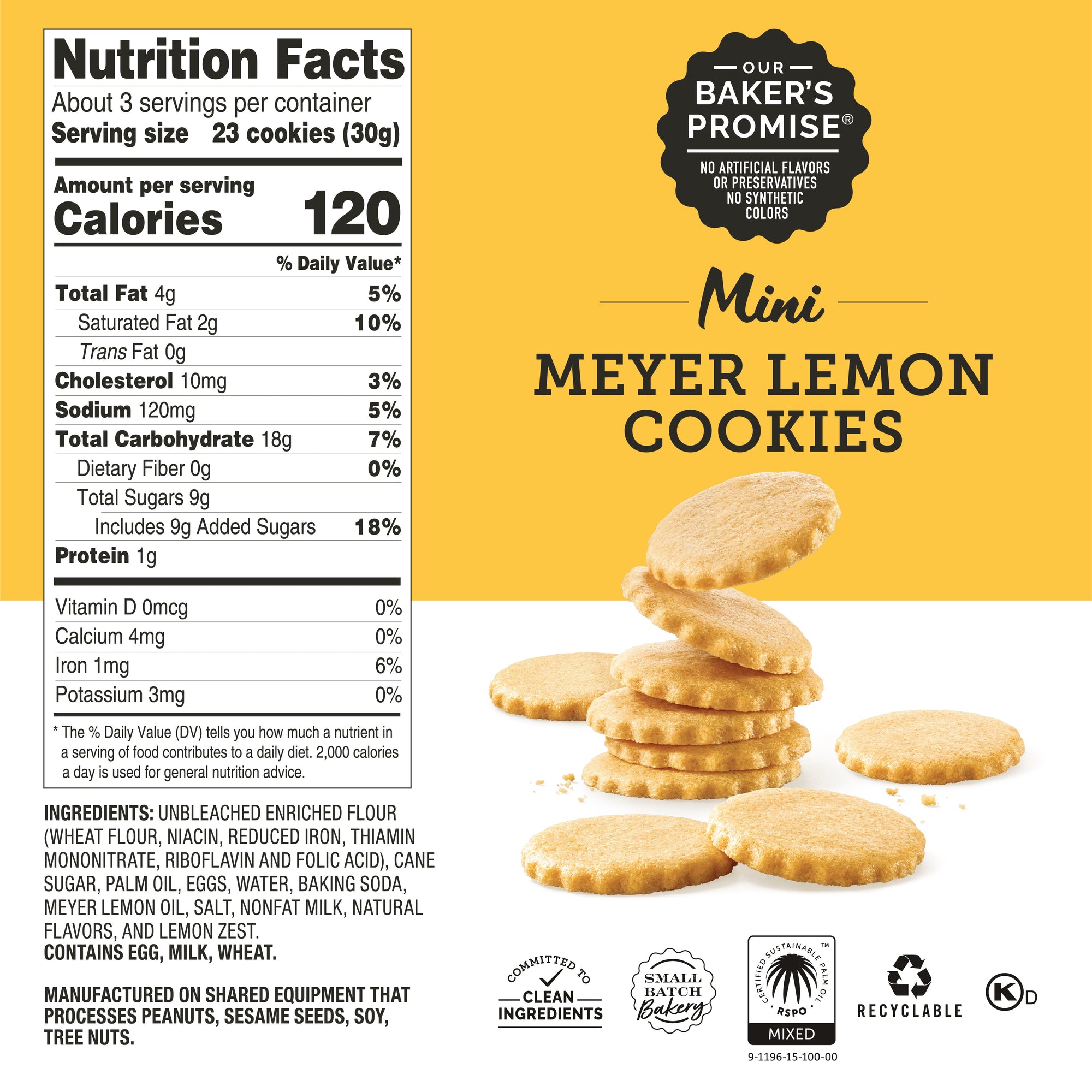 Mini Meyer Lemon Cookies