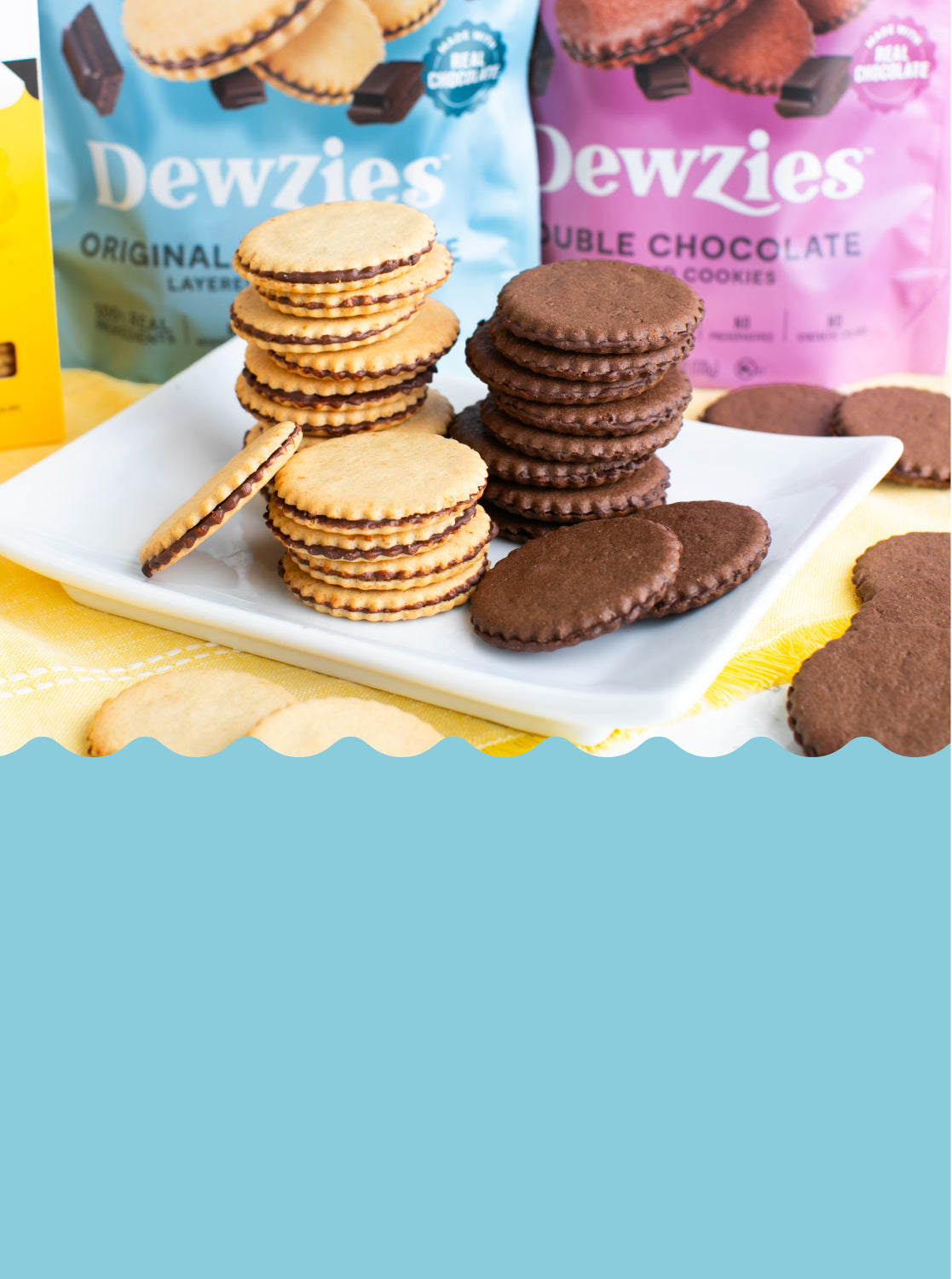 <p><strong>Finally back in stock: DEWZIES CHOCOLATE LAYERED COOKIES!</strong></p>