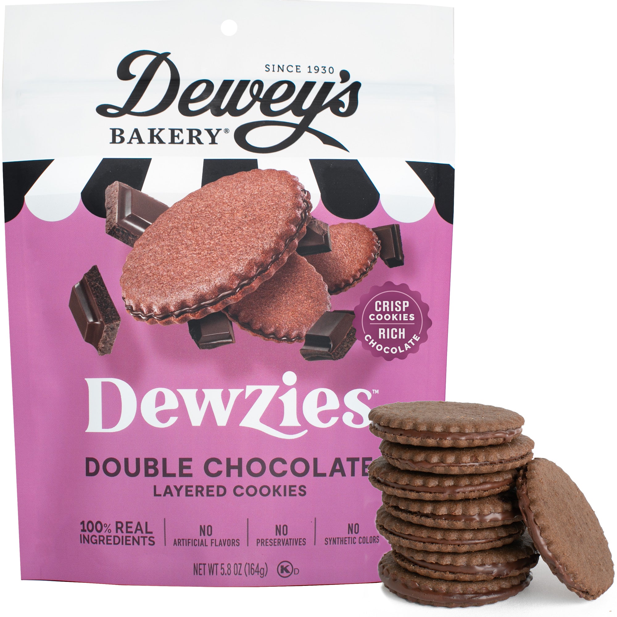 Double Chocolate Dewzies Layered Cookies