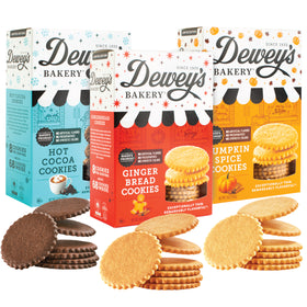 Hot Cocoa, Gingerbread, and Pumpkin Cookies, 3-9oz boxes