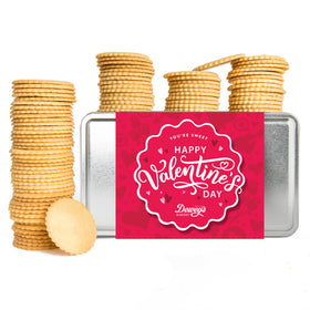 "Happy Valentine's Day" Lemon and Lime Moravian Cookie Tin