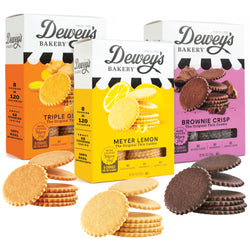 Meyer Lemon, Tripler Ginger and Brownie Crisp Cookies, 3 9oz boxes