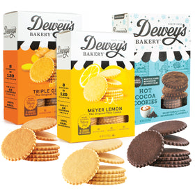 Meyer Lemon, Triple Ginger and Hot Cocoa Cookies, 3 9oz boxes