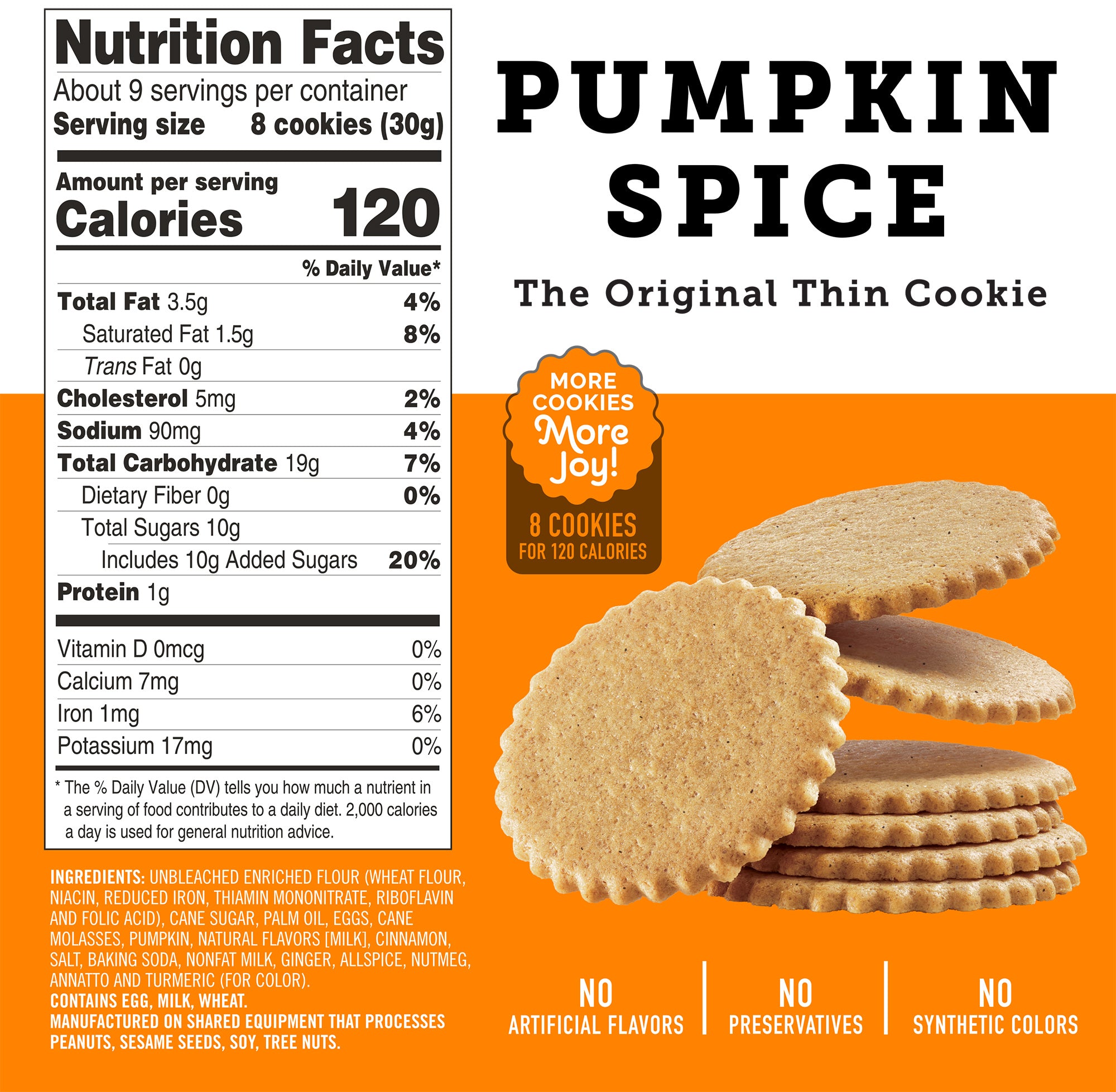 Pumpkin Spice Cookies 2-Pack, 18oz