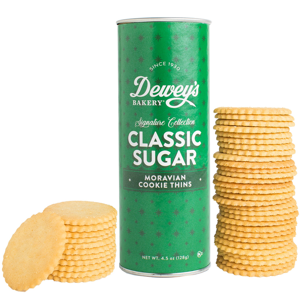 Classic Sugar Moravian Cookie Thins Tube