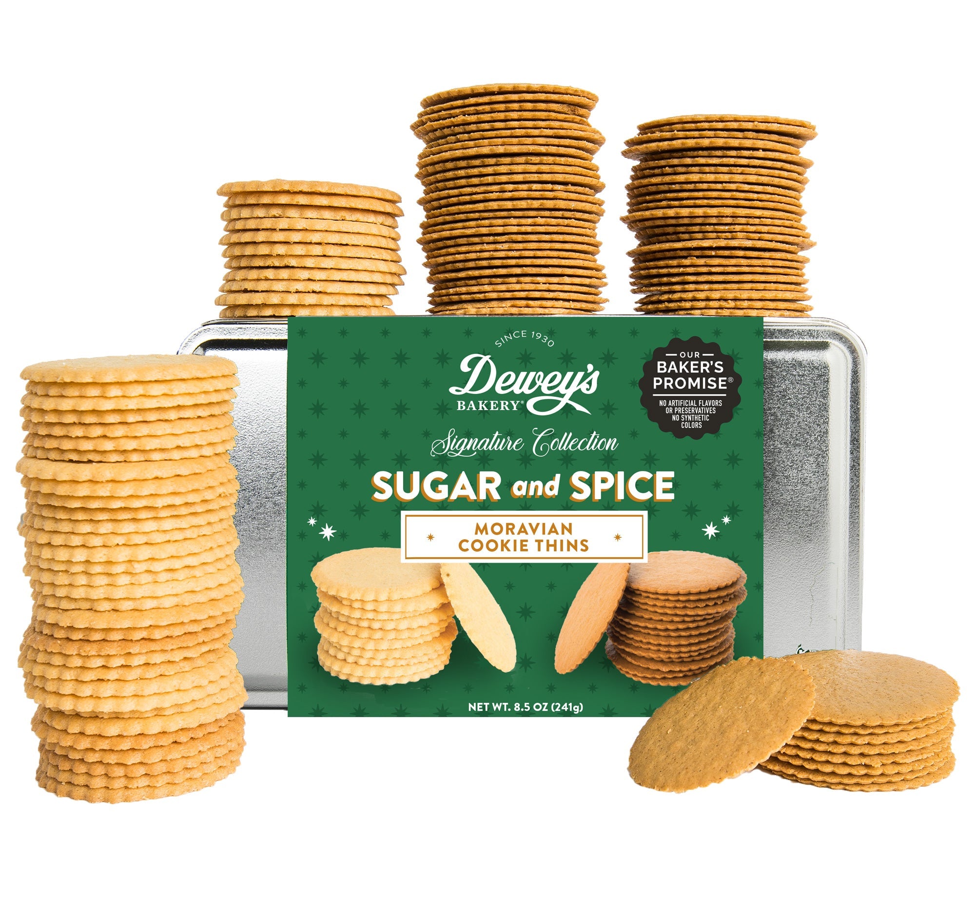 Sugar and Ginger Spice Moravian Cookie Tin