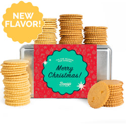 "Merry Christmas" Sugar and Triple Ginger Moravian Cookie Gift Tin