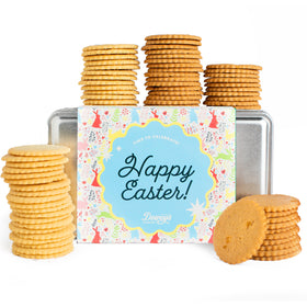 "Happy Easter" Sugar and Triple Ginger Moravian Cookie Gift Tin