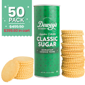 Classic Sugar Cookie Tube, Bulk Pack of 50