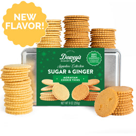 Sugar and Triple Ginger Moravian Cookie Gift Tin