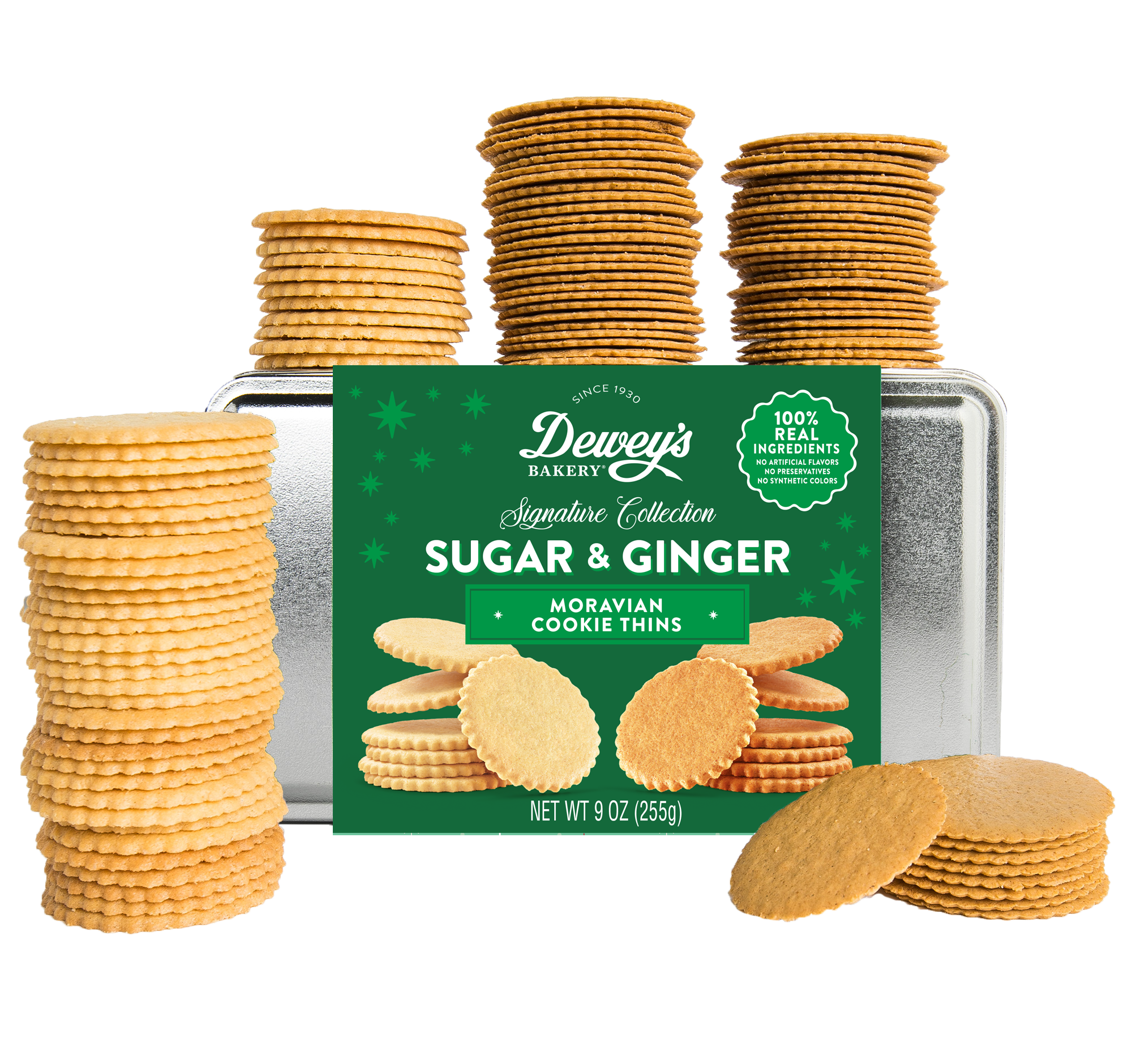 Sugar and Triple Ginger Moravian Cookie Gift Tin