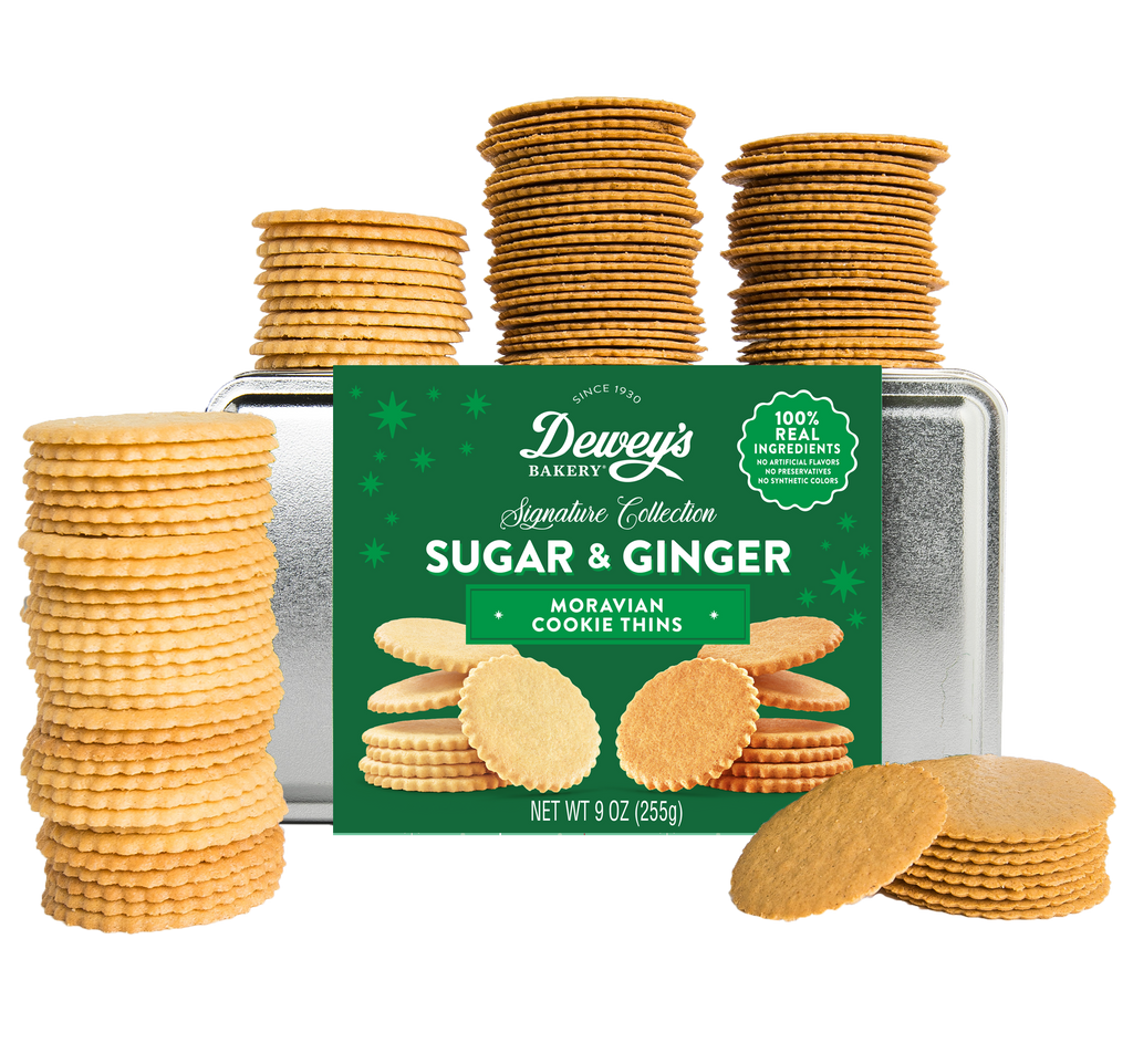 Sugar and Triple Ginger Moravian Cookie Gift Tin