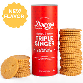 Triple Ginger Moravian Cookie Thins Tube