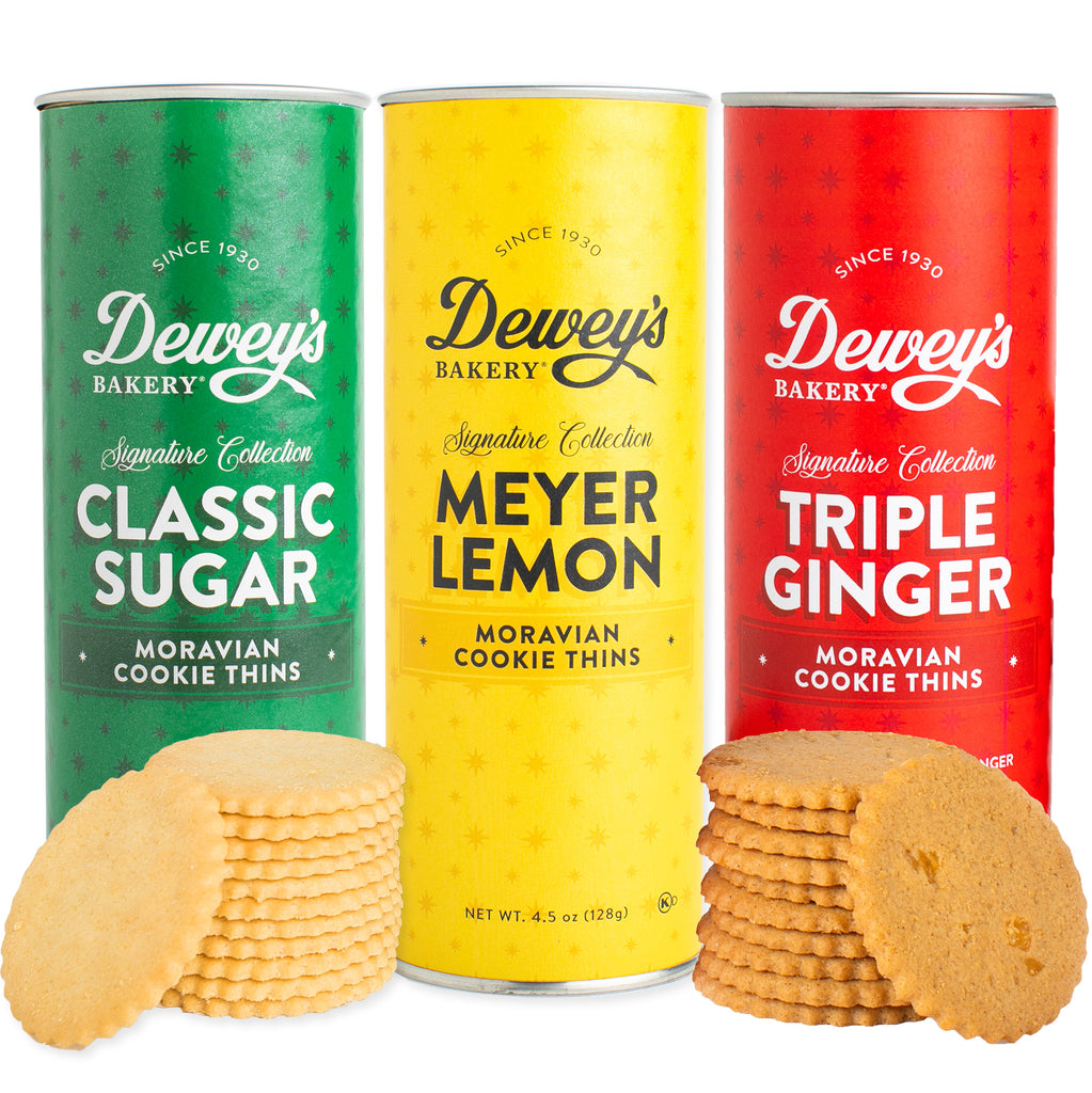 Cookie Tube 3-Pack: Classic Sugar, Triple Ginger and Meyer Lemon