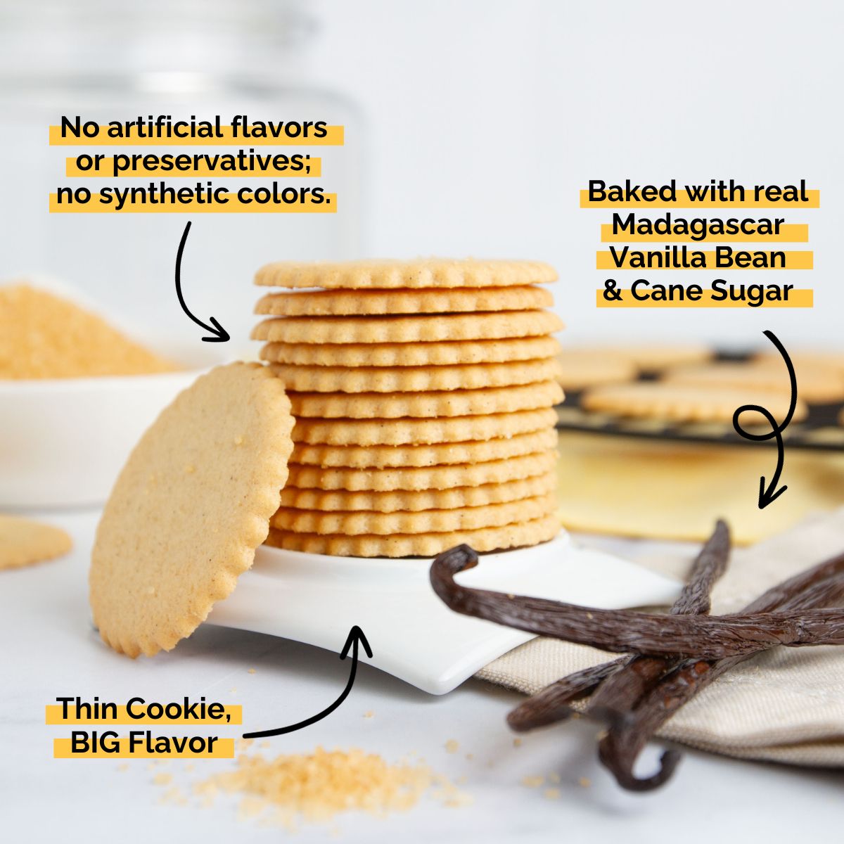 Classic Sugar Cookie Tube, Bulk Pack of 50