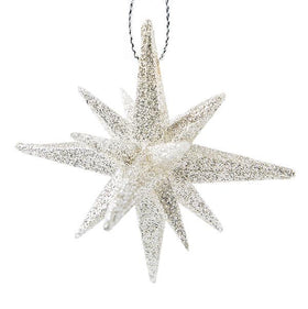 Silver Moravian Star Ornament