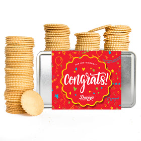 Congratulations Lemon & Lime Moravian Cookie Gift Tin