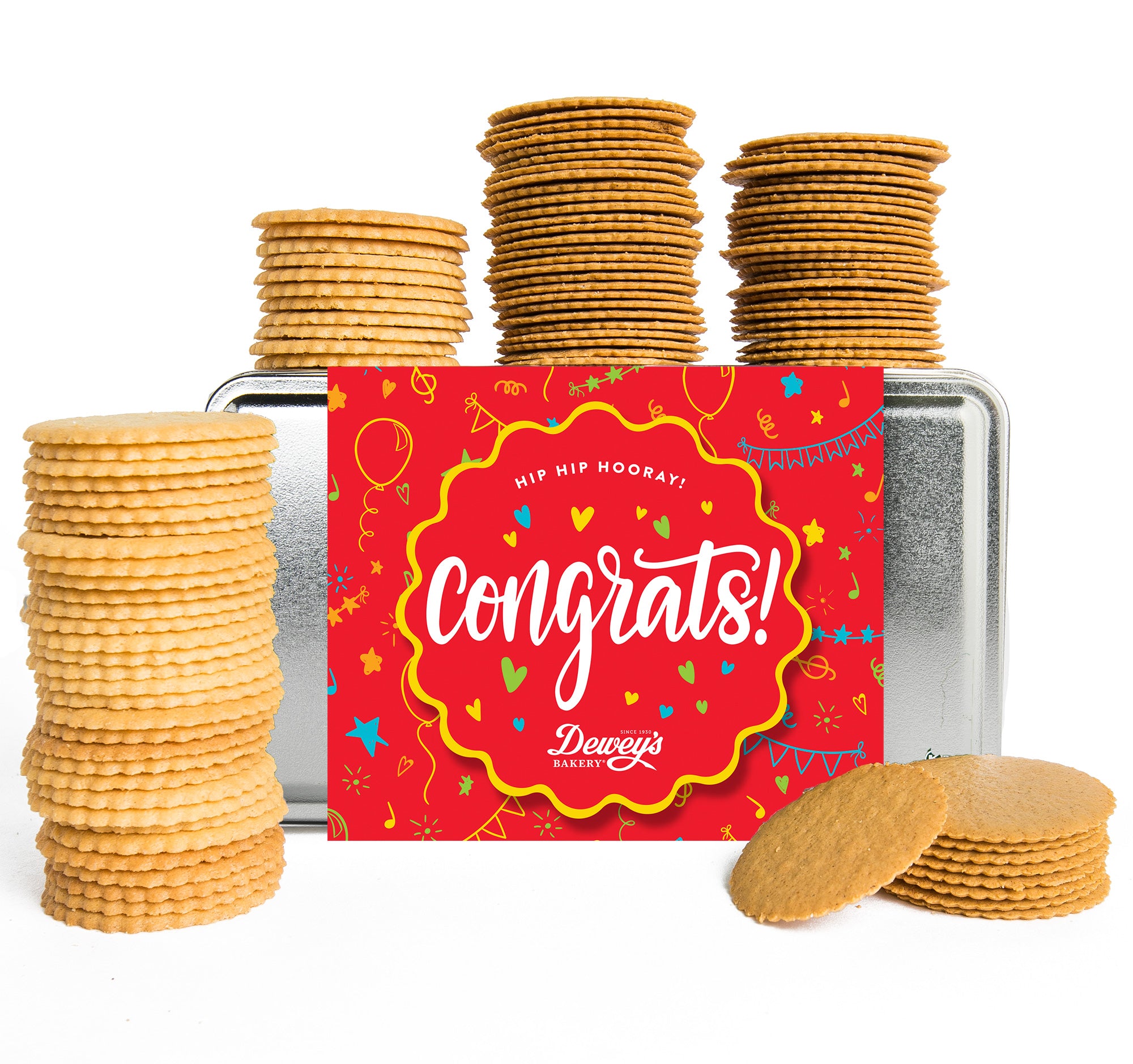 Congratulations Sugar & Ginger Spice Moravian Cookie Gift Tin